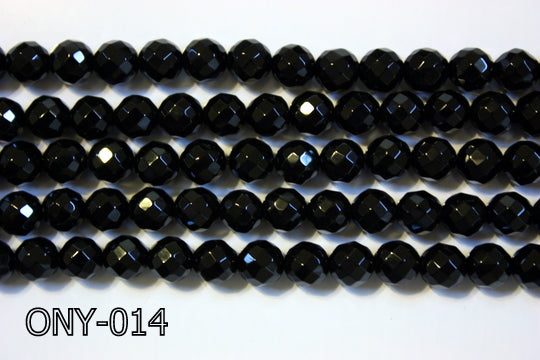 Black Onyx Faceted Round 6mm ONY-014