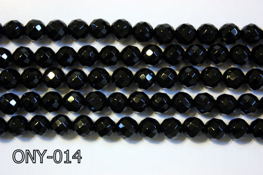 Black Onyx Faceted Round 6mm ONY-014