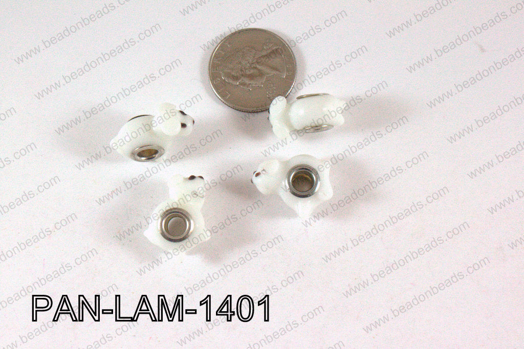Pandora beads Lampwork 12x14mm 5mm hole dogPAN-LAM-1401