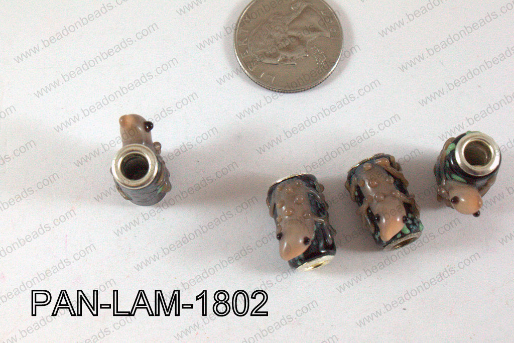 Pandora beads Lampwork 13x18mm 5mm hole frogPAN-LAM-1802