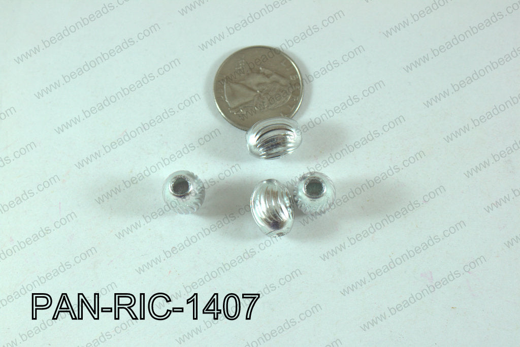 Pandora beads Rice Aluminium 14x10mm 5mm hole PAN-RIC-1407