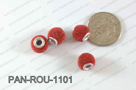 Pandora Beads 11mm 3mm hole red PAN-ROU-1101