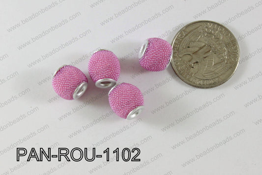 Pandora Beads 11mm 3mm hole light pink PAN-ROU-1102