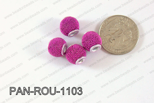 Pandora Beads 11mm 3mm hole dark pink PAN-ROU-1103