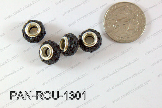Pandora Beads 13mm 5mm hole black PAN-ROU-1301