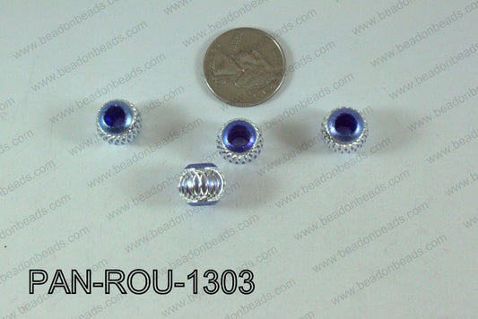 Pandora beads Round Aluminium 11x13mm 5mm hole PAN-ROU-1303