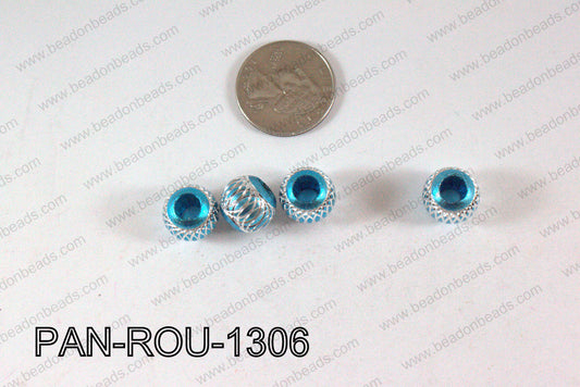 Pandora beads Round Aluminium 11x13mm 5mm hole PAN-ROU-1306