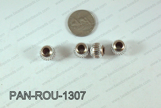 Pandora beads Round Aluminium 11x13mm 5mm hole PAN-ROU-1307