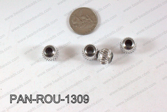 Pandora beads Round Aluminium 11x13mm 5mm hole PAN-ROU-1309