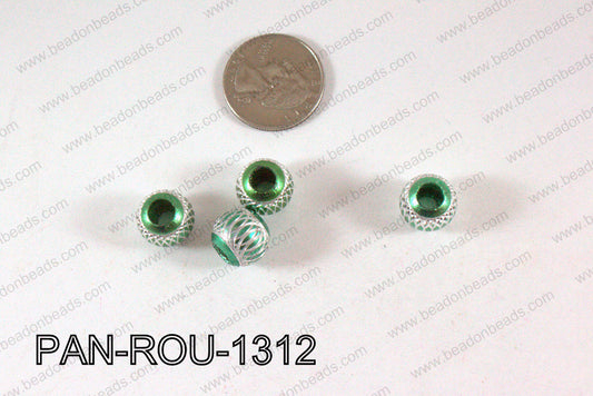 Pandora beads Round Aluminium 11x13mm 5mm hole PAN-ROU-1312