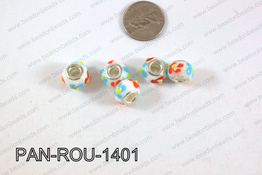 Pandora beads 14x10mm 5mm hole PAN-ROU-1401