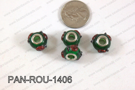 Pandora beads 14x10mm 5mm hole PAN-ROU-1406