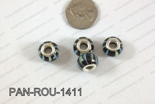 Pandora beads 14x10mm 5mm hole PAN-ROU-1411