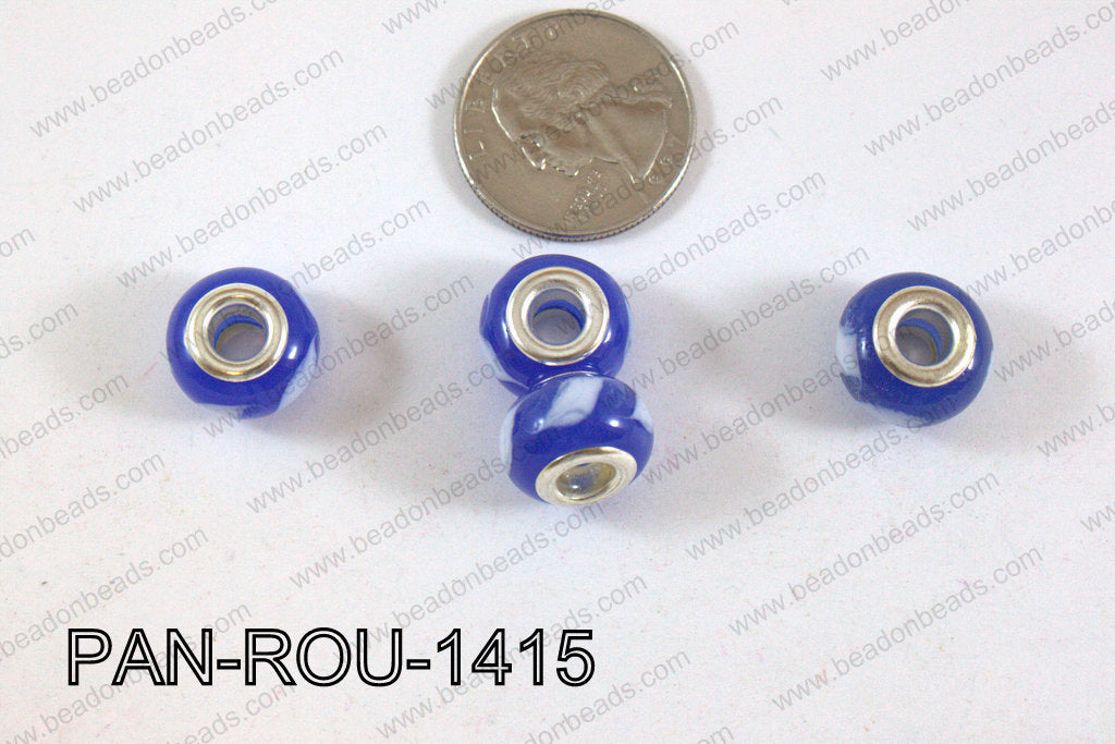 Pandora beads 14x10mm 5mm hole PAN-ROU-1415