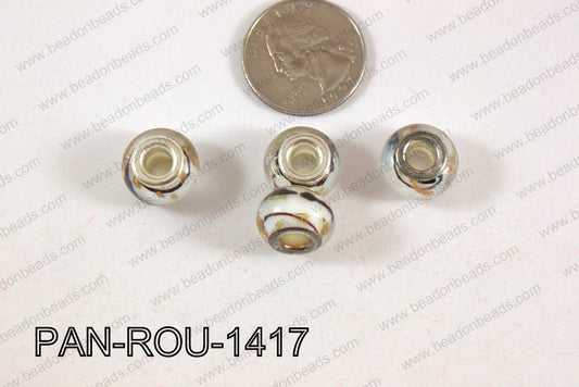 Pandora beads 14x10mm 5mm hole PAN-ROU-1417