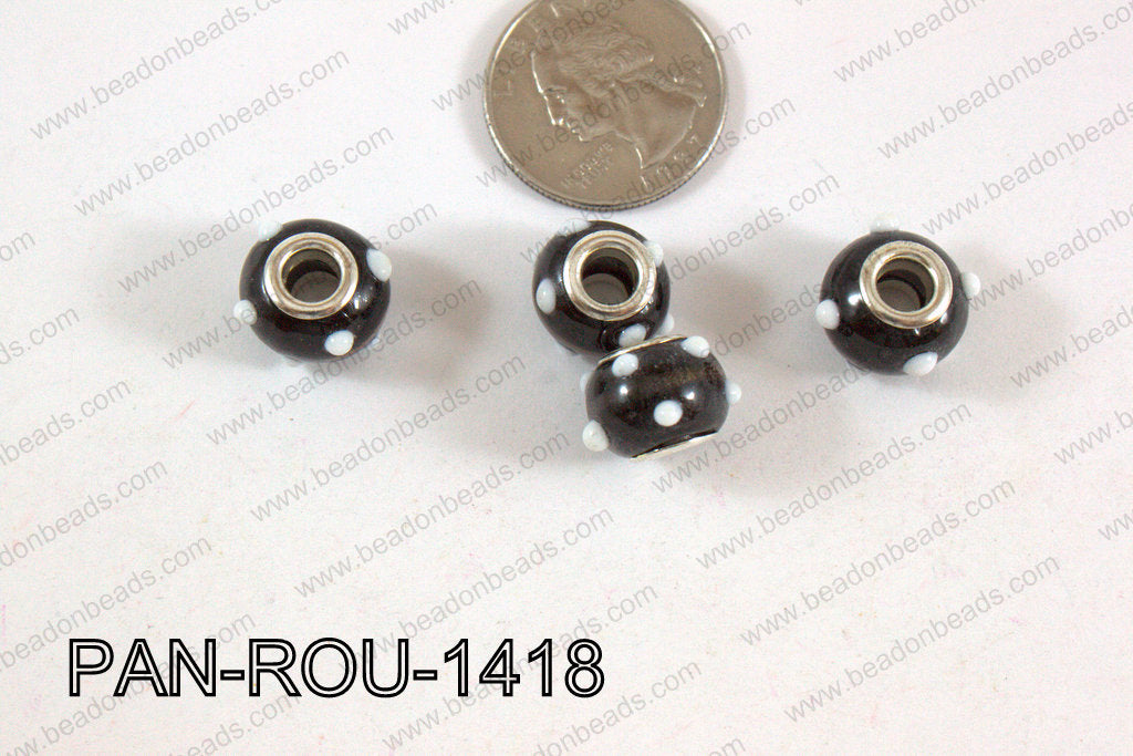 Pandora beads 14x10mm 5mm hole PAN-ROU-1418
