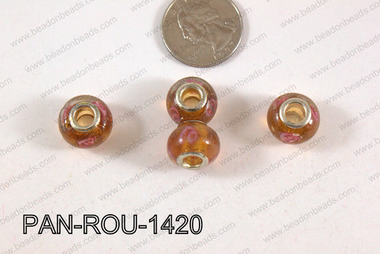 Pandora beads 14x10mm 5mm hole PAN-ROU-1420
