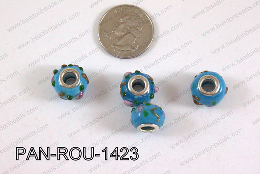 Pandora beads 14x10mm 5mm hole PAN-ROU-1423