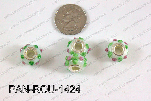 Pandora beads 14x10mm 5mm hole PAN-ROU-1424