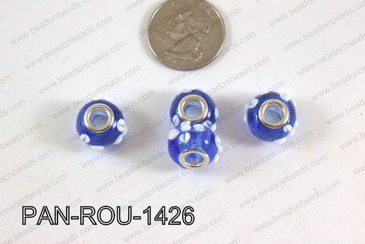 Pandora beads 14x10mm 5mm hole PAN-ROU-1426