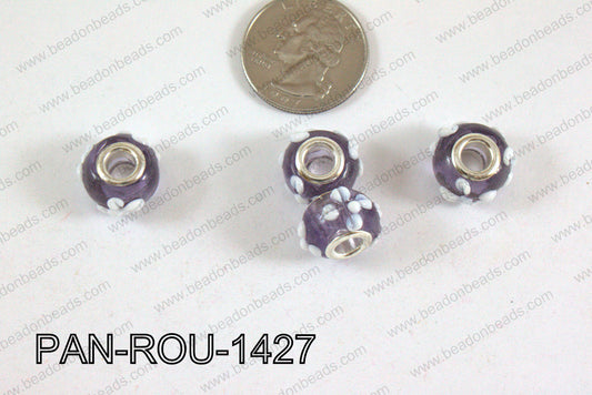 Pandora beads 14x10mm 5mm hole PAN-ROU-1427