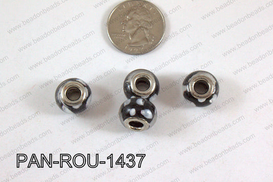 Pandora beads 14x10mm 5mm hole PAN-ROU-1437