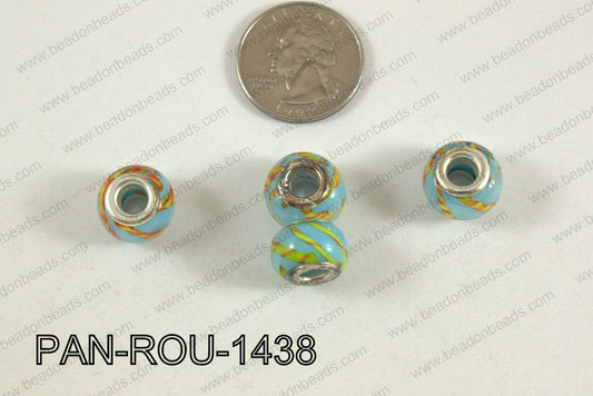 Pandora beads 14x10mm 5mm hole PAN-ROU-1438
