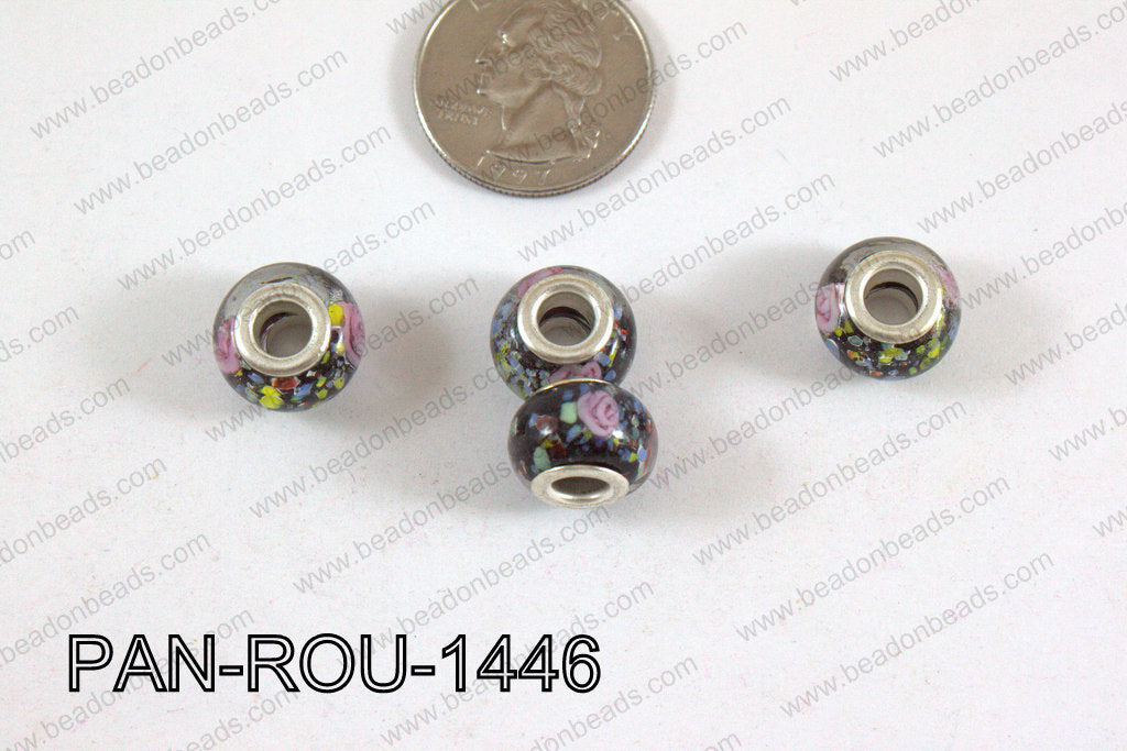 Pandora beads 14x10mm 5mm hole PAN-ROU-1446
