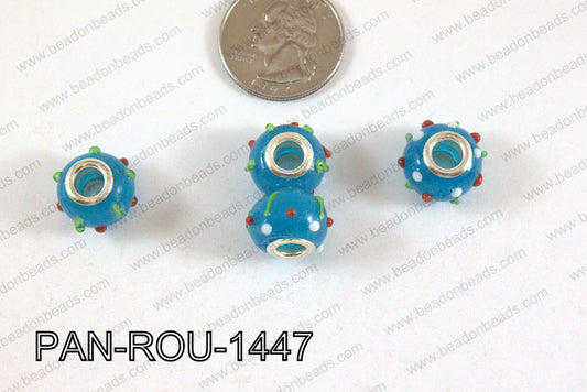 Pandora beads 14x10mm 5mm hole PAN-ROU-1447