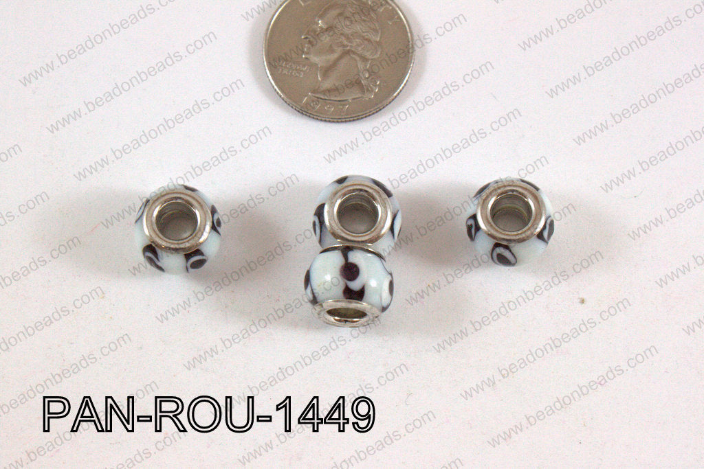 Pandora beads 14x10mm 5mm hole PAN-ROU-1449