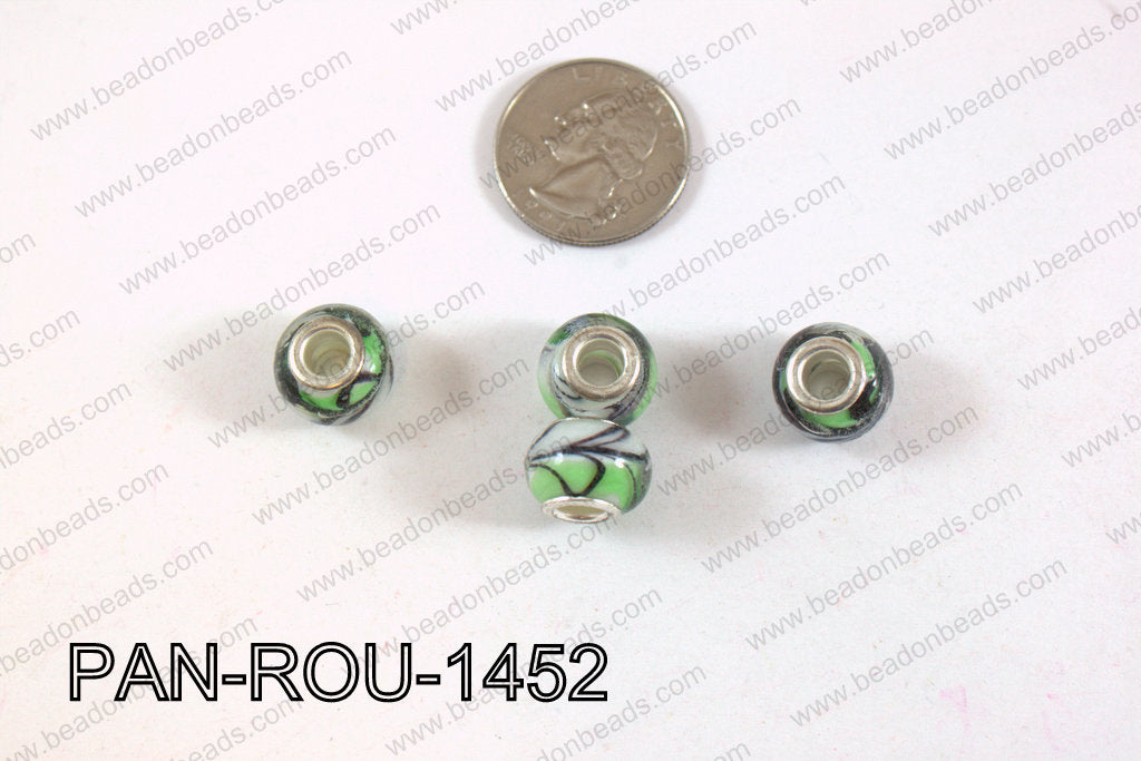 Pandora beads 14x10mm 5mm hole PAN-ROU-1452