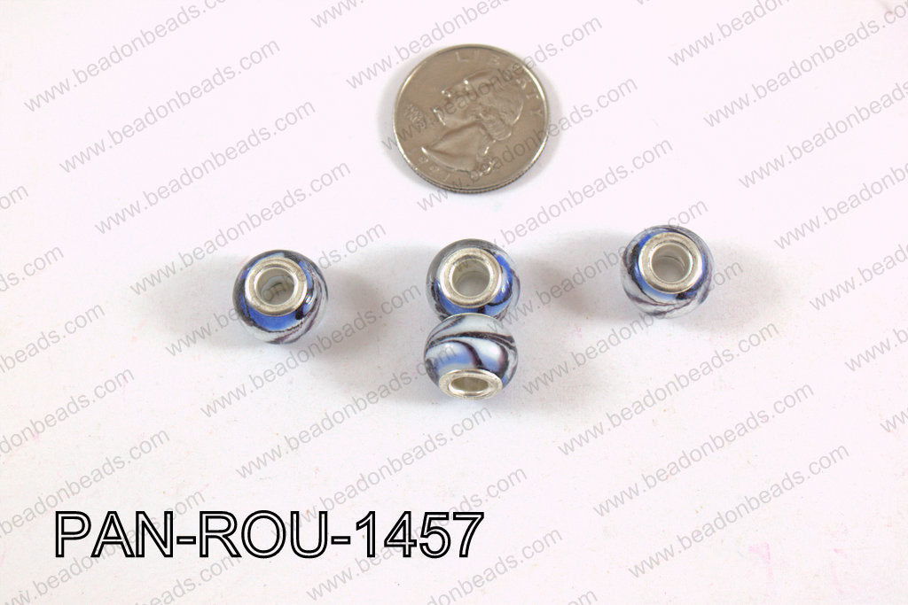 Pandora beads 14x10mm 5mm hole PAN-ROU-1457
