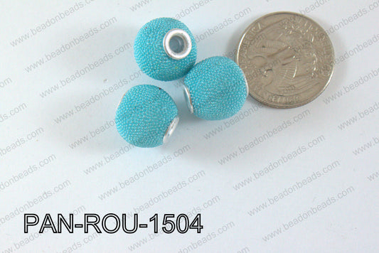 Pandora Beads 15mm 3mm hole light blue PAN-ROU-1504