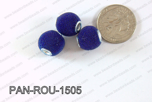 Pandora Beads 15mm 3mm hole dark blue PAN-ROU-1505