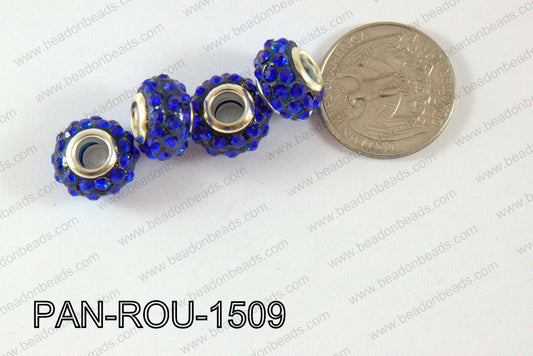 Pandora Beads 15mm 5mm hole dark blue PAN-ROU-1509