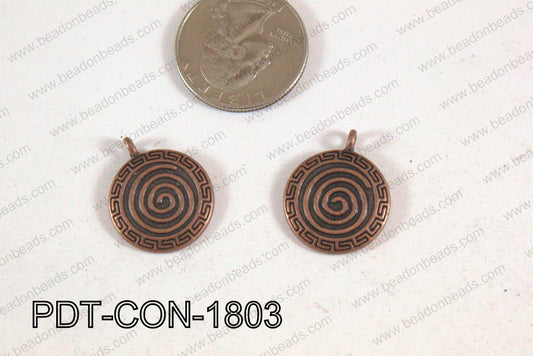 Coin Pendant Copper 18mm PDT-CON-1803
