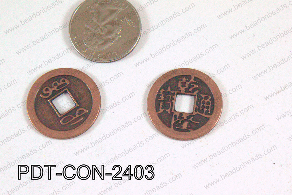 Coin Pendant Copper 24mm PDT-CON-2403