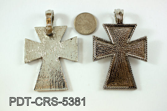 Metal Cross Pendant 43x66mm with magnetic connector PDT-CRS-5381