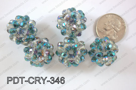 Crystal ball pendant 22mm PDT-CRY-346