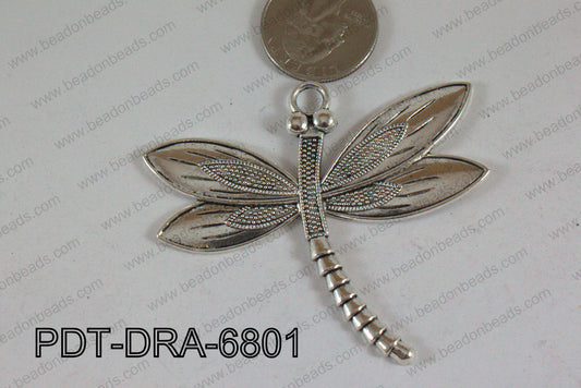 Dragonfly Pendant Silver 68x60mm PDT-DRA-6801