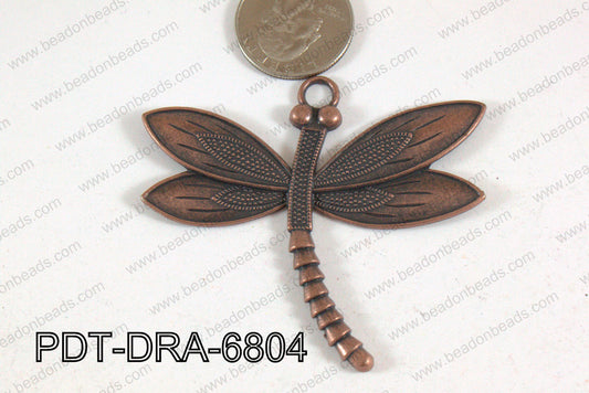 Dragonfly Pendant Copper 68x60mm PDT-DRA-6804