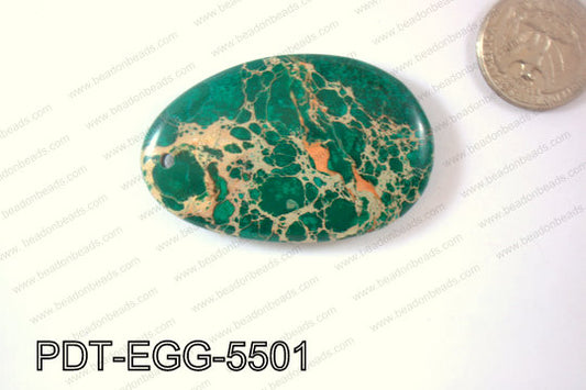 Variscite Pendant Egg 55x35mm PDT-EGG-5501