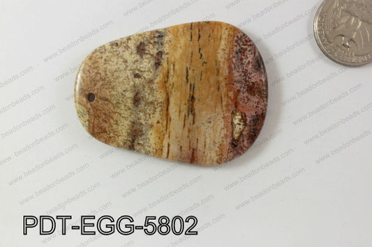 Jasper Pendant Egg 42x58mm PDT-EGG-5802