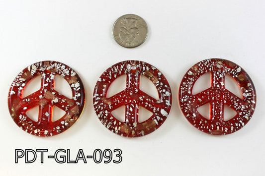 Glass Peace Pendant 50mm PDT-GLA-093