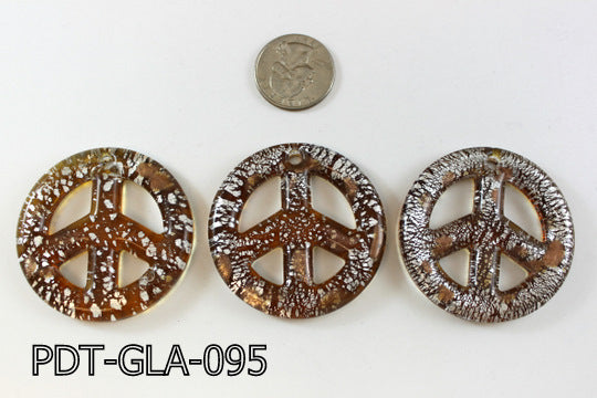 Glass Peace Pendant 50mm PDT-GLA-095