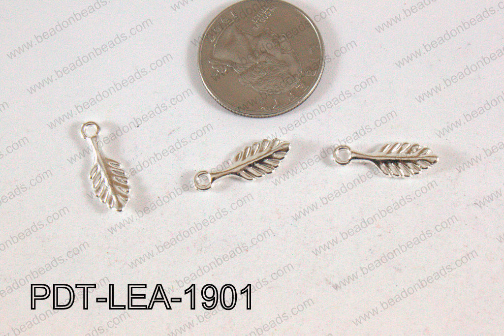 Leaf Pendant Light Silver 19x7mm PDT-LEA-1901