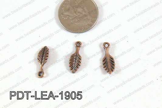 Leaf Pendant Copper 19x7mm PDT-LEA-1905