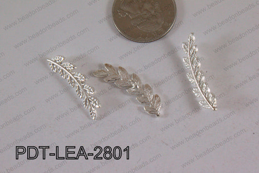 Leaf Pendant Light Silver 28x8mm PDT-LEA-2801