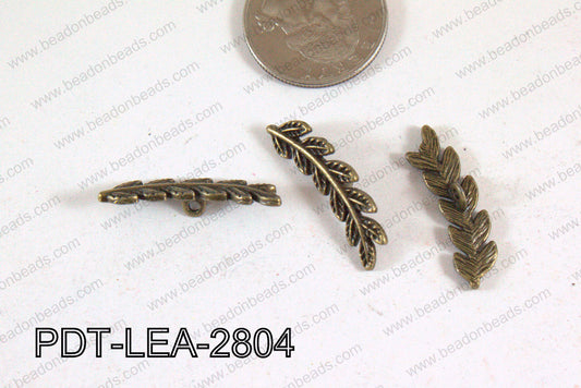 Leaf Pendant Bronze 28x8mm PDT-LEA-2804