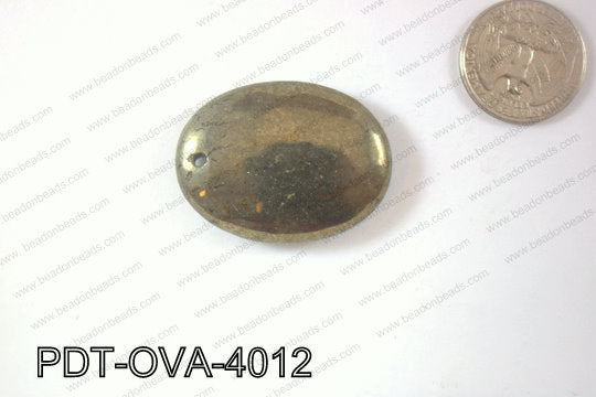 Pyrite Pendant Oval 40x30mm PDT-OVA-4012
